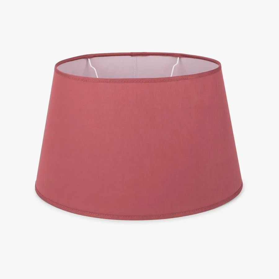 Abatjour oval seda vermelho