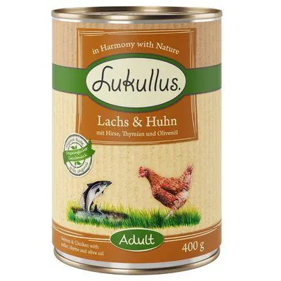 Lukullus 6 x 400 g comida húmida em promoção: 5 + 1 latas grátis!