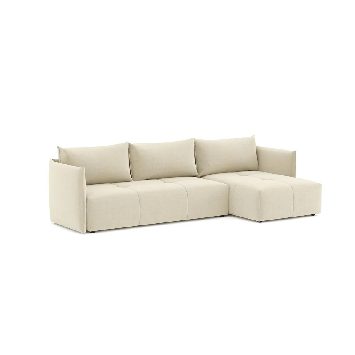 Sofá Bali Bege Com Chaise Longue