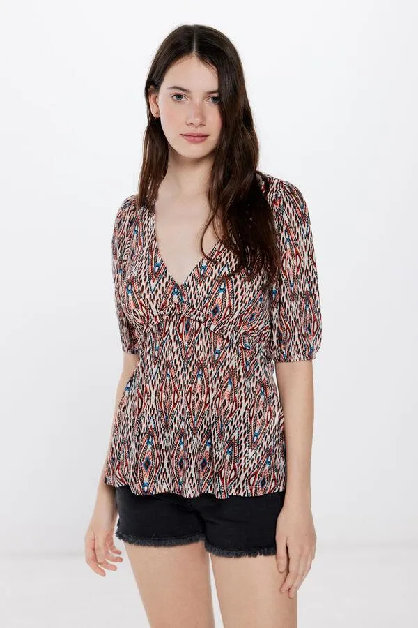 Camiseta fluida estampada