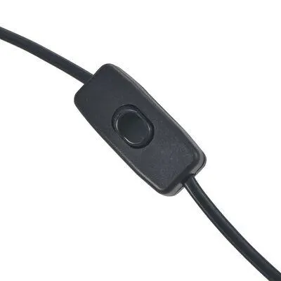 vidaXL Candeeiro de secretária redondo E27 preto