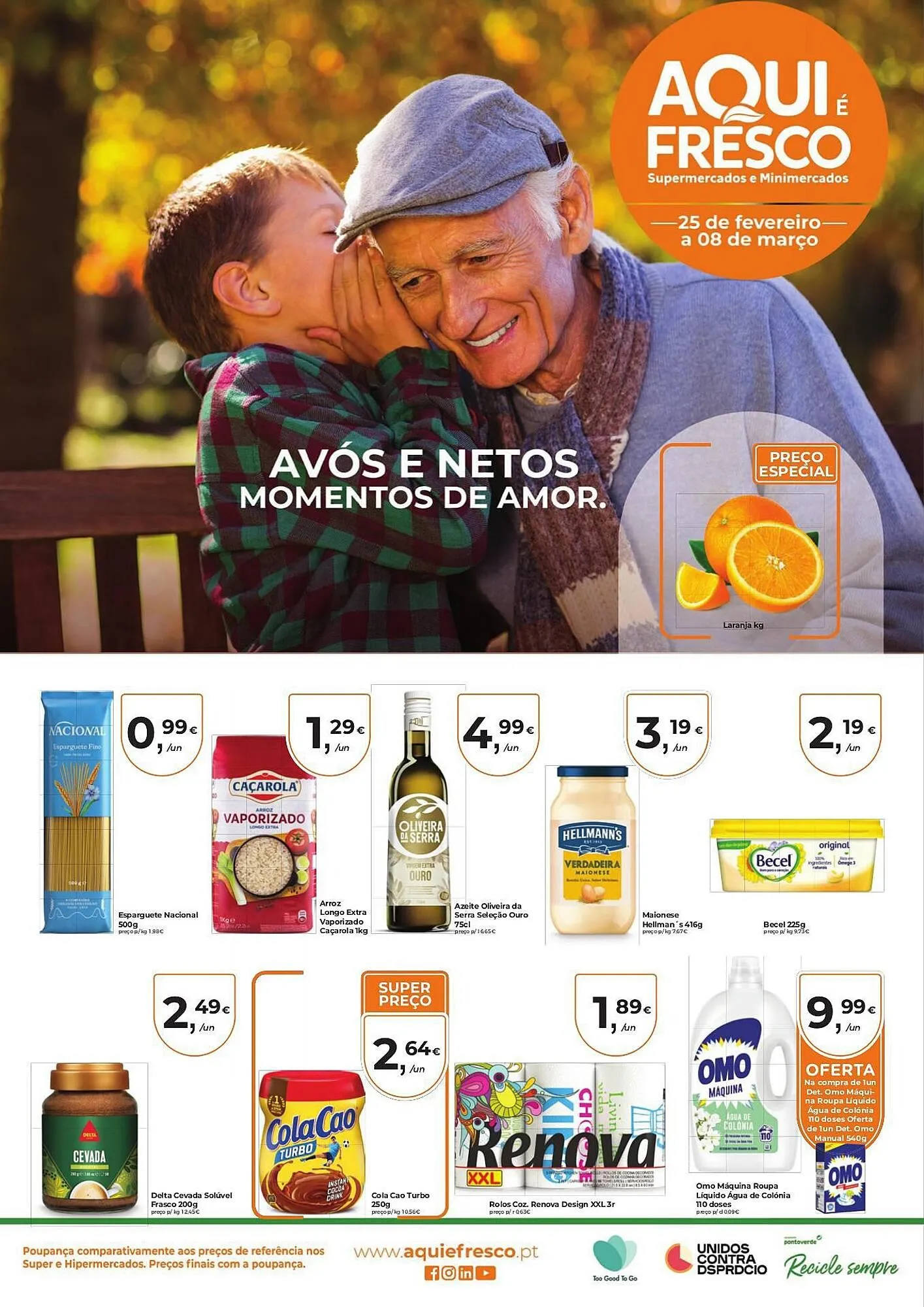 Folheto Folheto Aqui é fresco de 25 de fevereiro até 8 de março 2026 - Pagina 1
