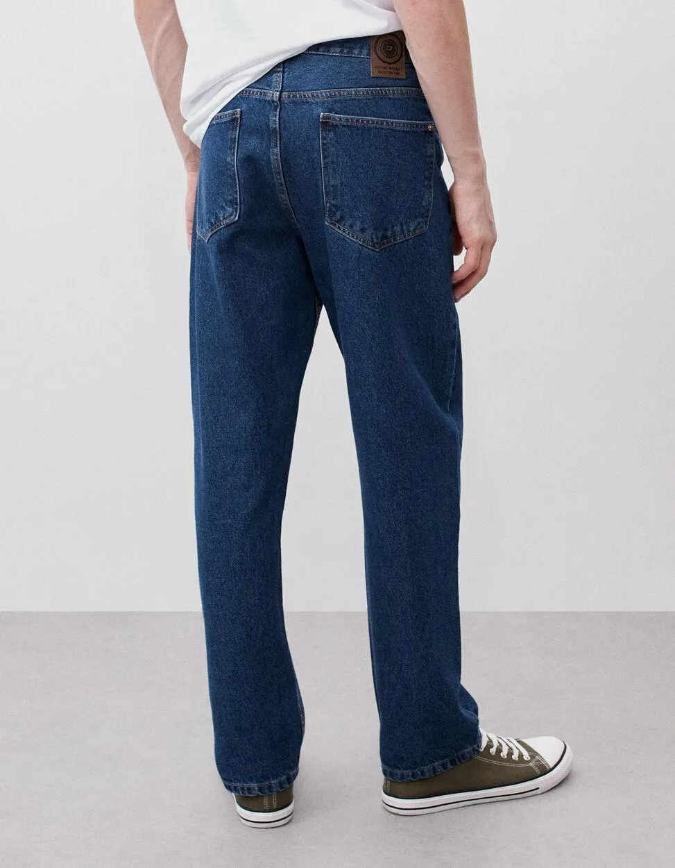 Calças de Ganga 'Relaxed Fit', Homem, Azul Escuro