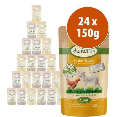 Lukullus Mini sem cereais 24 x 150 g - Pack económico