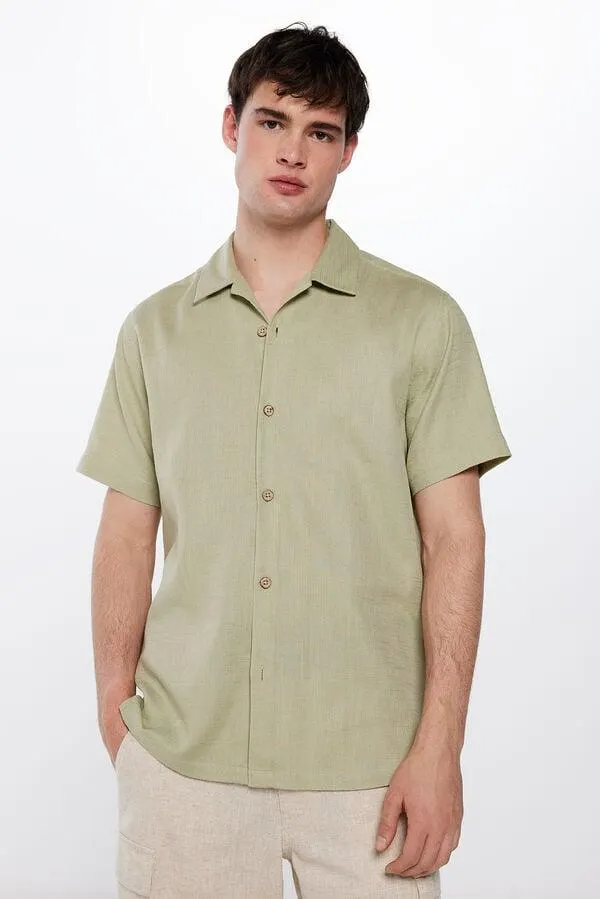 Camisa manga corta rústica