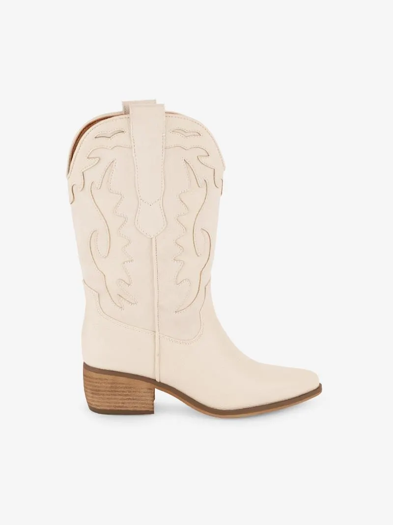 BOTA DE TACÃO ESTILO TEXANA MULTIPEÇA COMBINADA DE FECHO INTERIOR