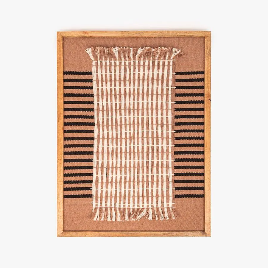 Quadro tapeçaria castanho 80x120cm TAPI