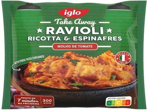 ravioli iglo ricotta espinafres 300g