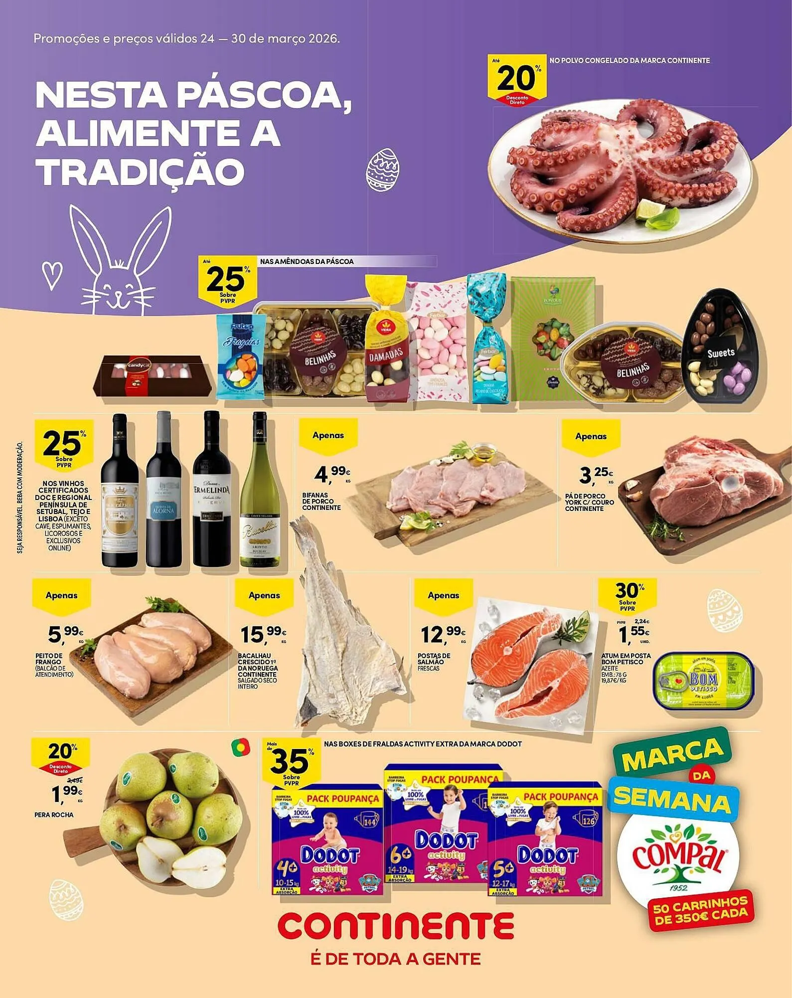 Folheto Folheto Continente de 24 de março até 30 de março 2026 - Pagina 1