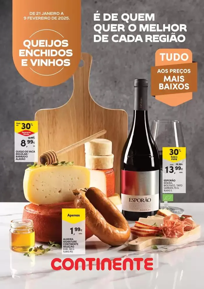 Folheto Queijos, Enchidos e Vinhos de 21 de janeiro até 9 de fevereiro 2025 - Pagina 1