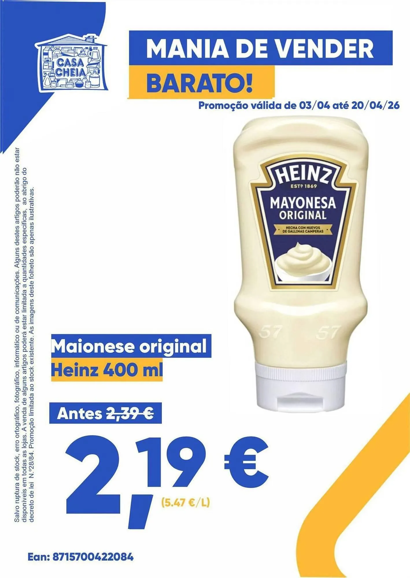 Folheto Folheto Casa Cheia de 10 de abril até 20 de abril 2026 - Pagina 1