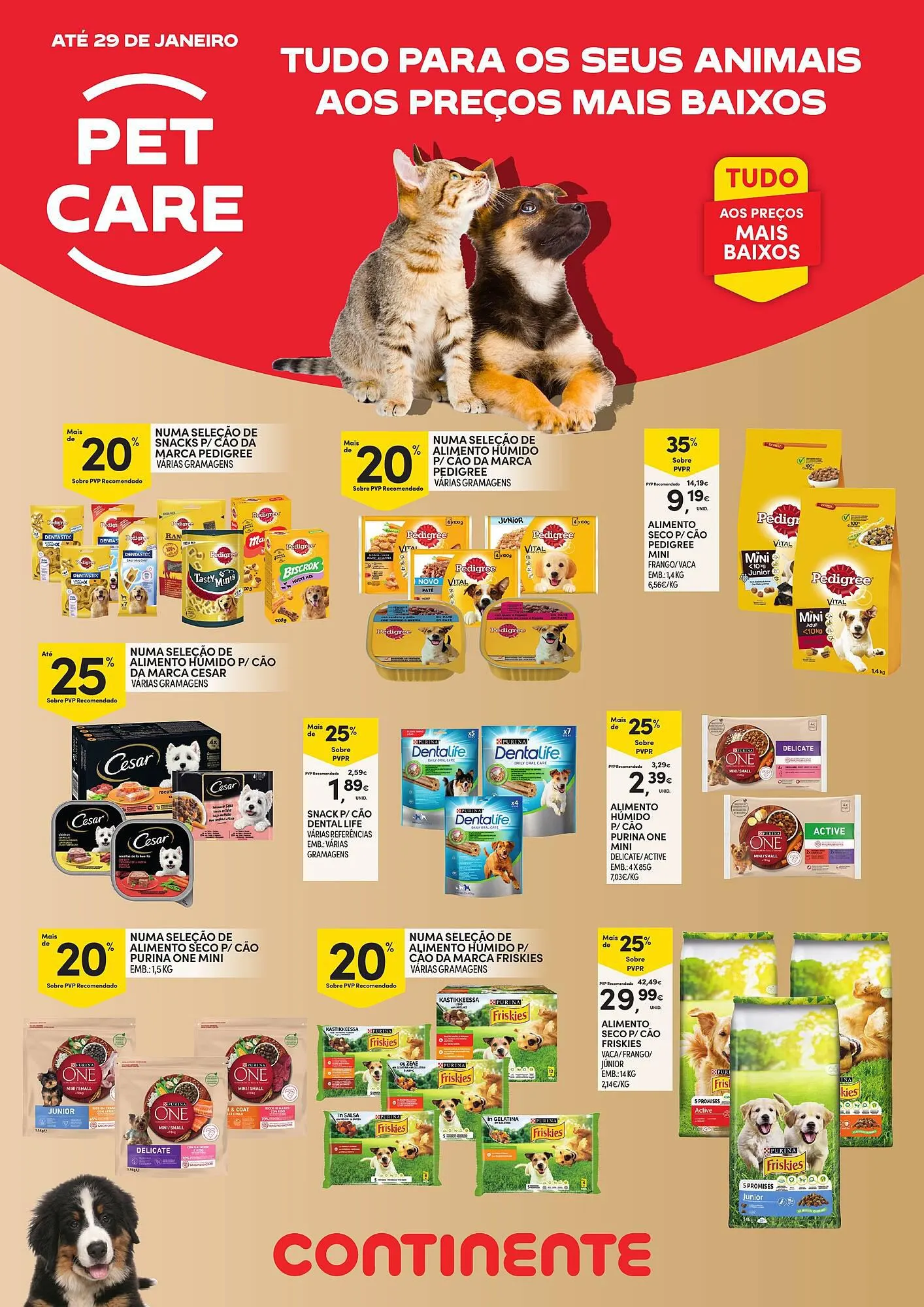 Folheto Folheto Continente animais de 16 de janeiro até 29 de janeiro 2024 - Pagina 1