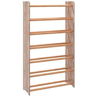 vidaXL Sapateira 65x24x117 cm derivados de madeira castanho