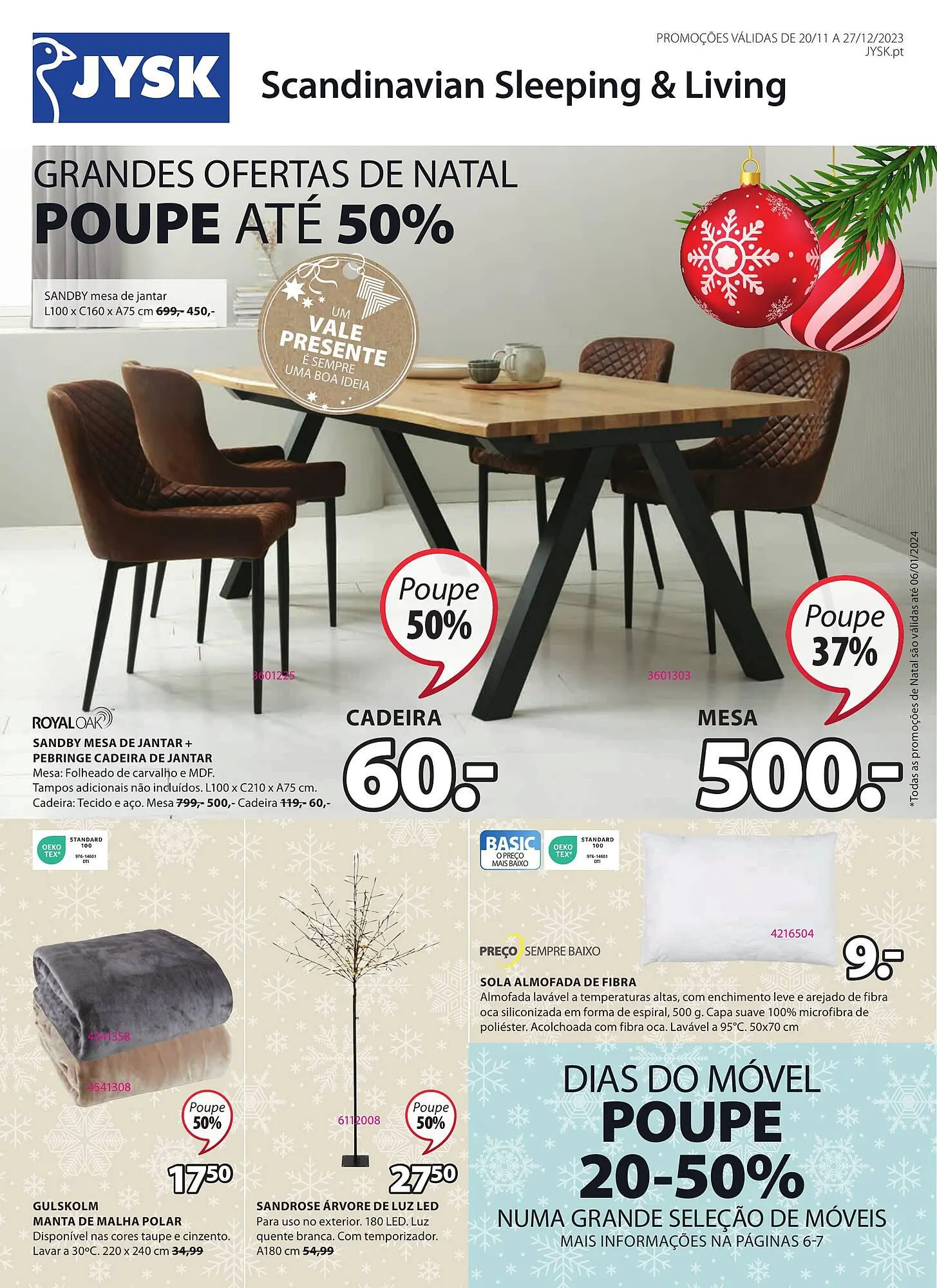 Folheto Folheto Jysk de 20 de novembro até 27 de dezembro 2023 - Pagina 1
