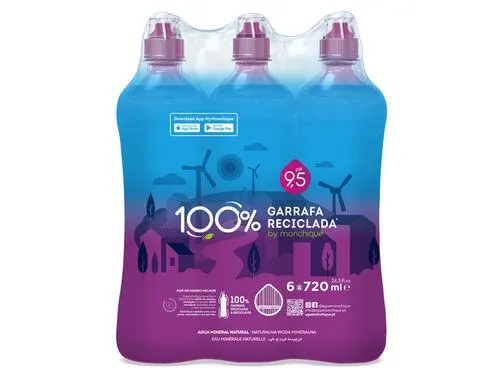 água monchique mineral natural sport 100% recargável 6x0.72l