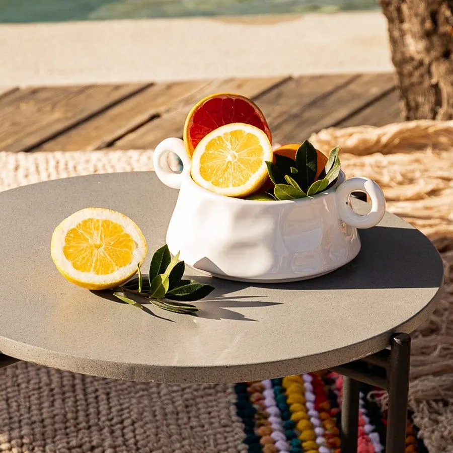 Pote branco 25x10 cm ORGANIC