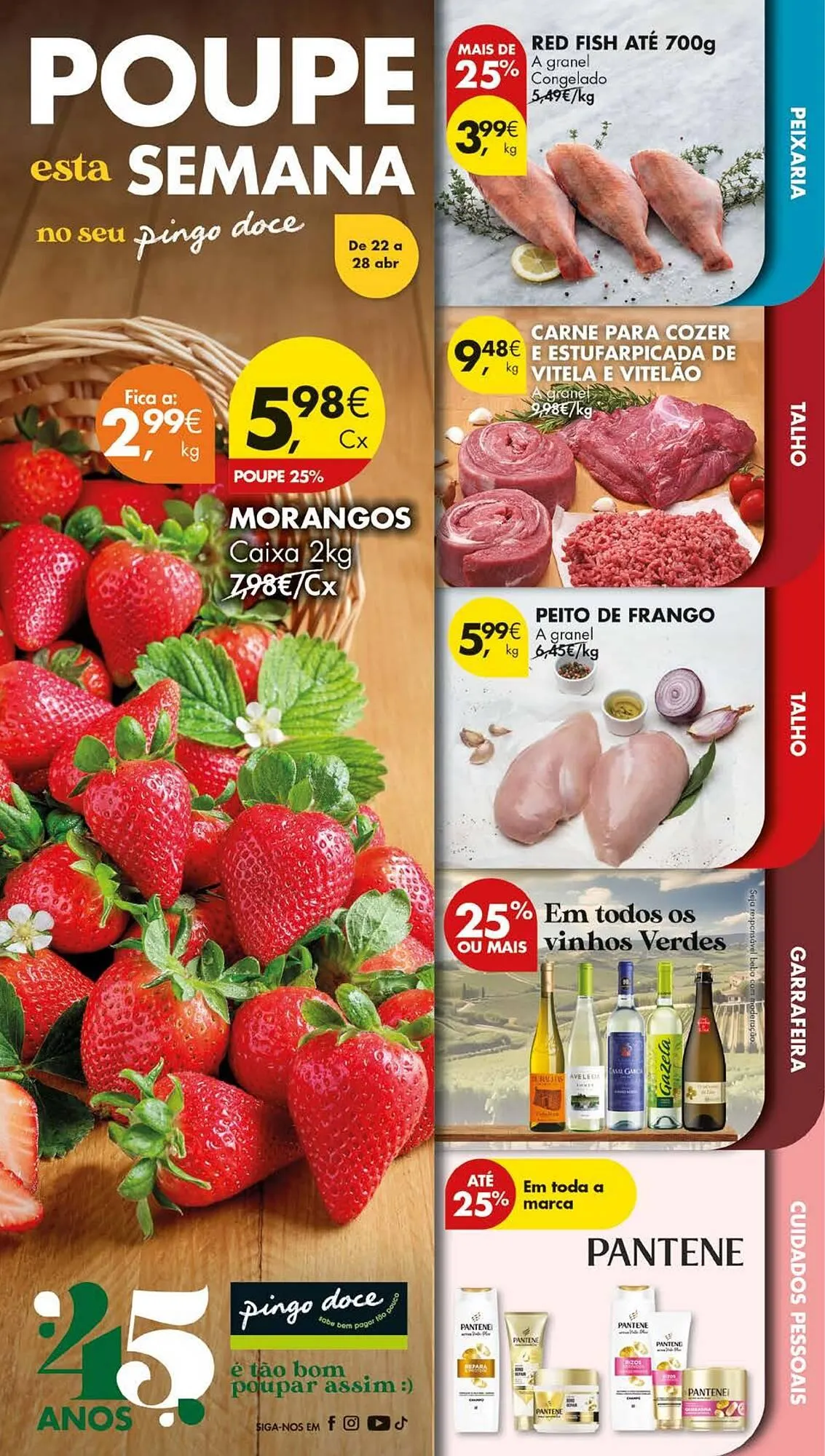 Folheto Folheto Pingo Doce de 22 de abril até 28 de abril 2025 - Pagina 1