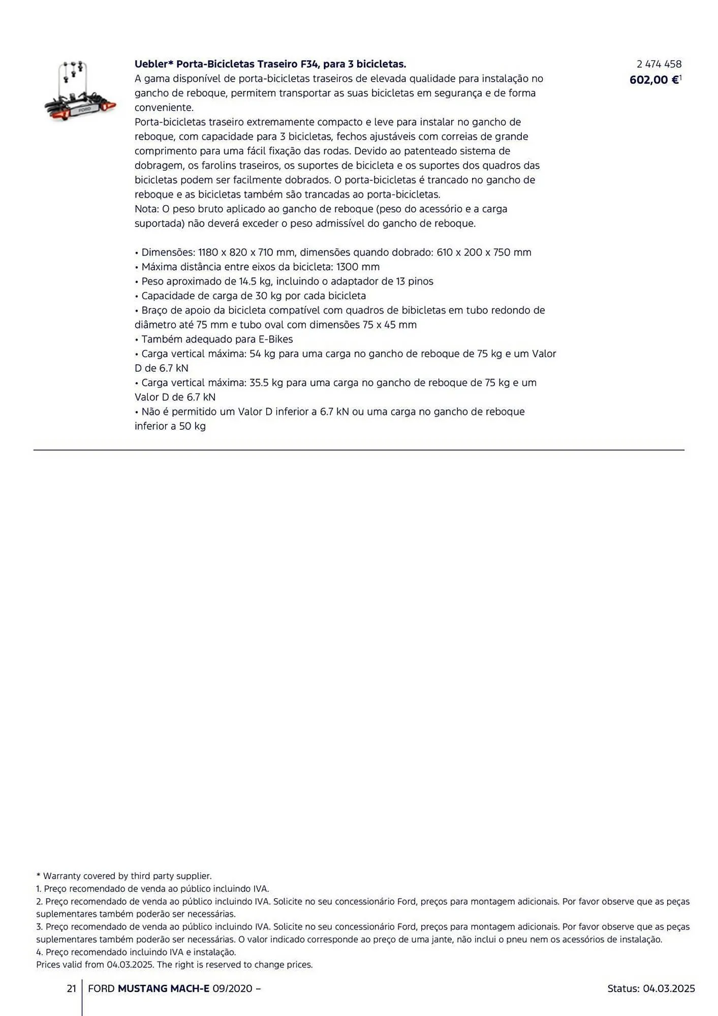 Folheto Folheto Ford de 18 de março até 31 de agosto 2025 - Pagina 21