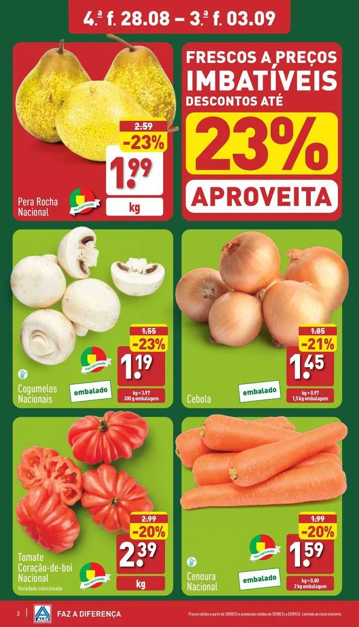 Folheto Frescos a preços imbatíveis de 28 de agosto até 9 de setembro 2024 - Pagina 2
