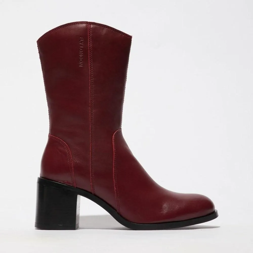 Botas Meia Fly London Asta914fly Feminino Bordeaux | CTSOJLH-36