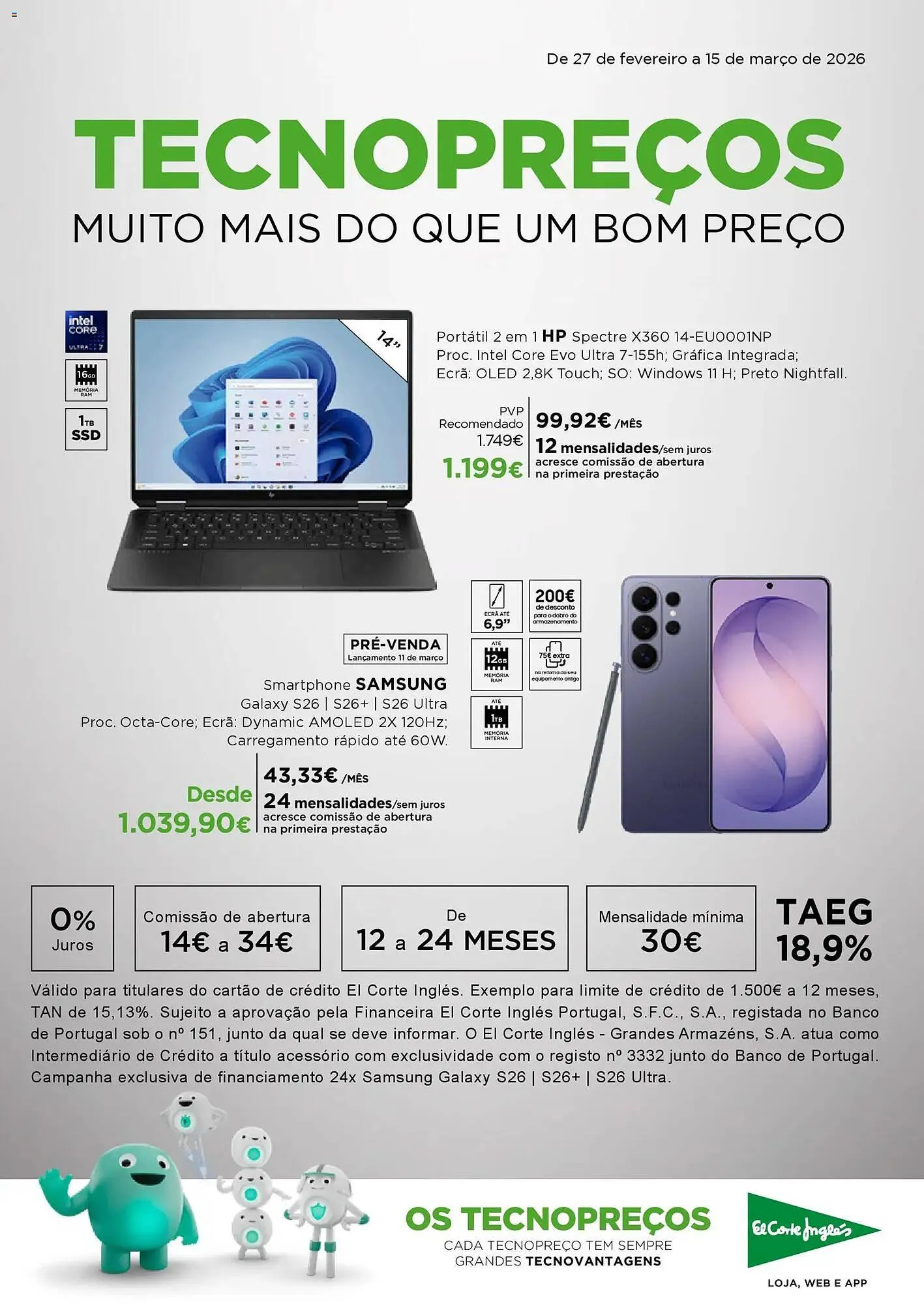 Folheto Folheto El Corte Inglés de 27 de fevereiro até 16 de março 2026 - Pagina 1