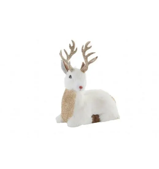 FIGURA RENA POLIESTER 18*9*16 BRANCO - NV-141571