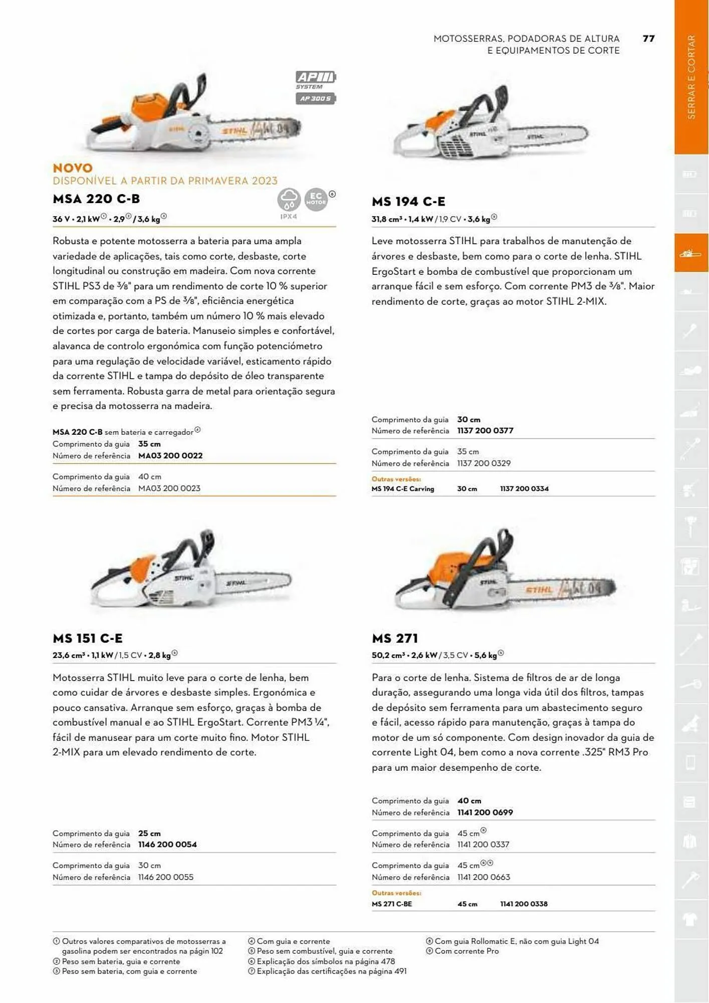 Folheto Folheto Stihl de 3 de julho até 31 de dezembro 2023 - Pagina 77
