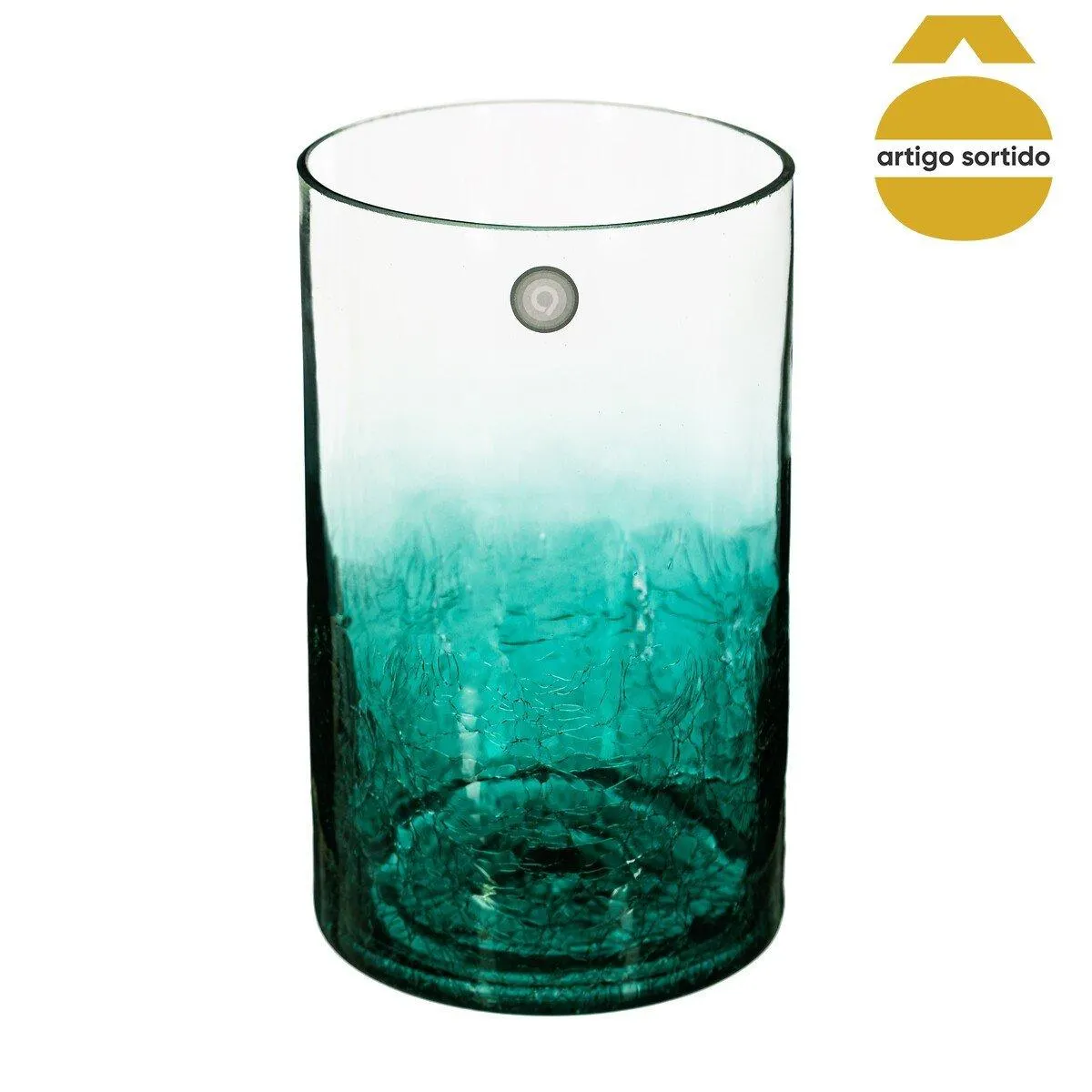 Jarra De Vidro Craquele Coul 20cm