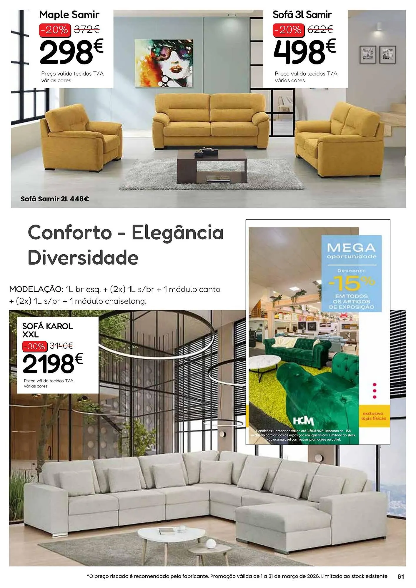 Folheto Folheto Hiper Centro do Móvel de 5 de março até 31 de março 2026 - Pagina 61