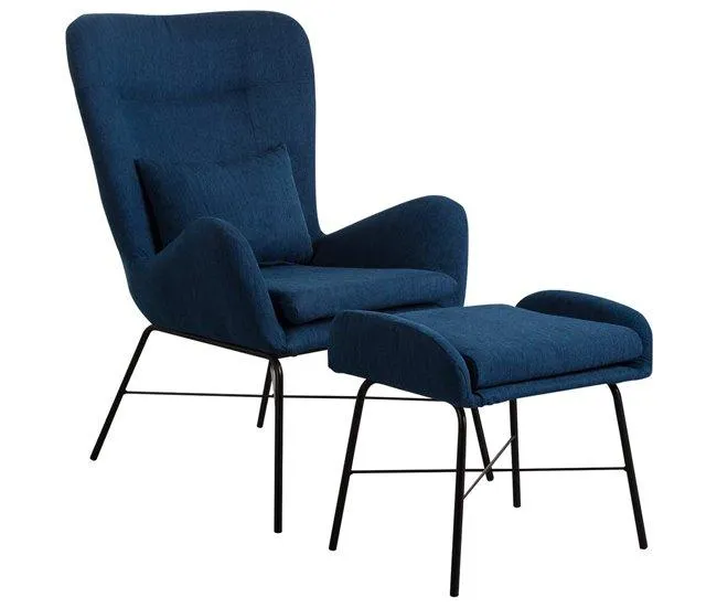 Poltrona com apoio para pés 66x84x100cm Thinia Home