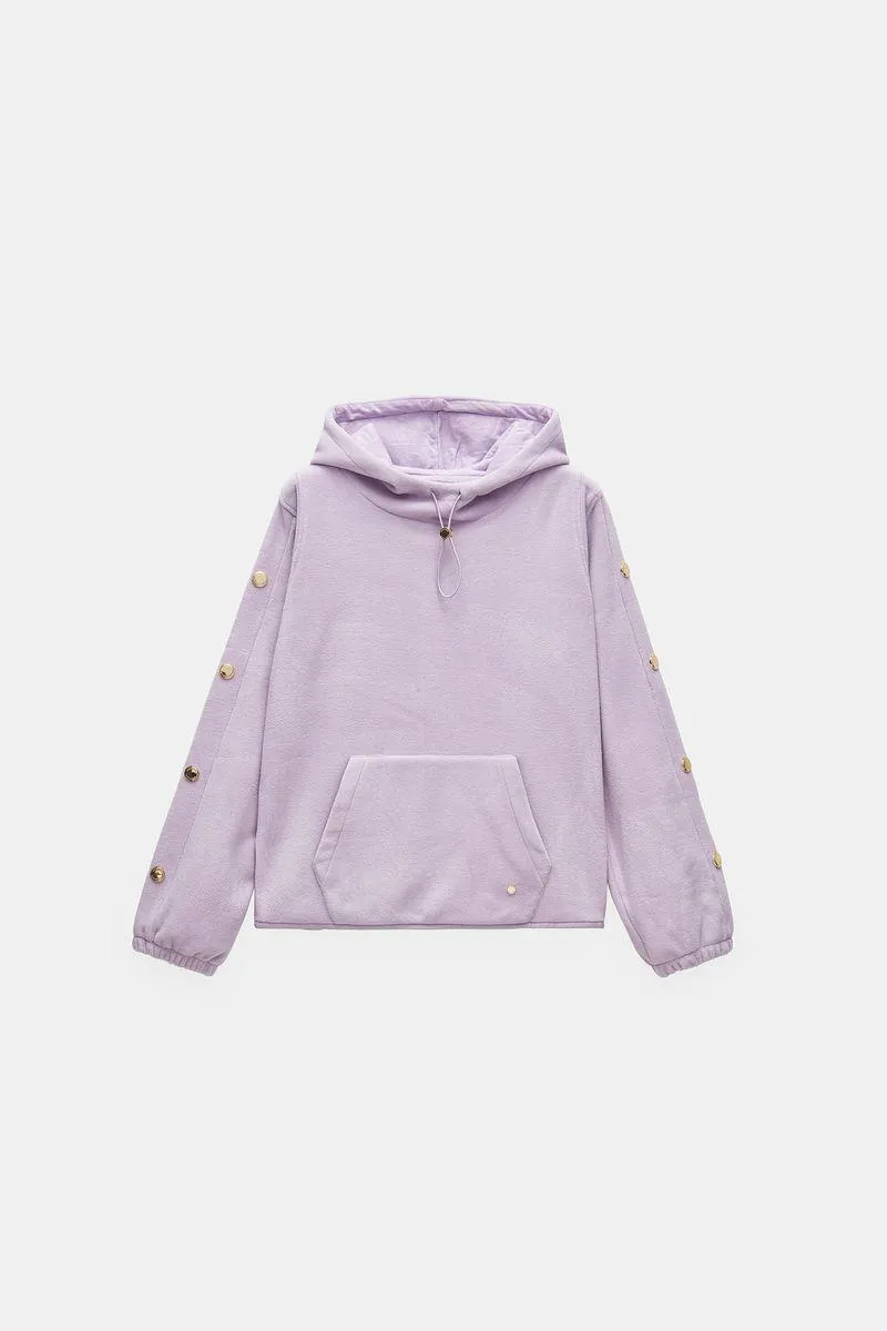 Polar com botões nas mangas