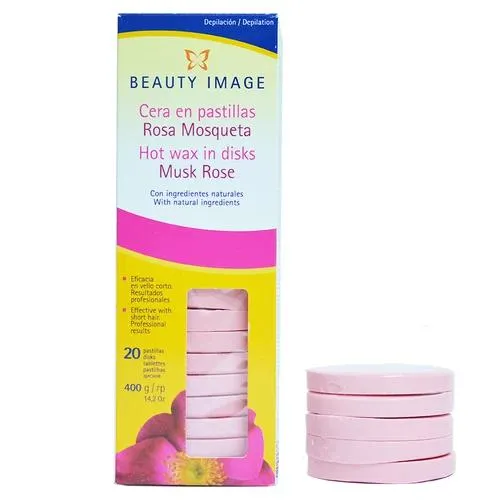 Beauty Image Cera Depilatória Em Discos Rosa