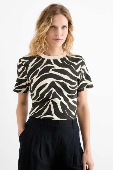 Basic T-shirt - slim fit - patterned