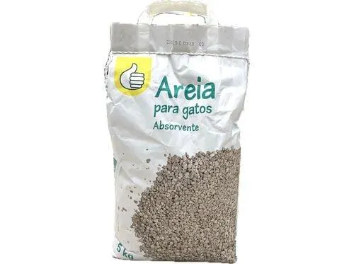 areia para gato polegar absorvente 5kg
