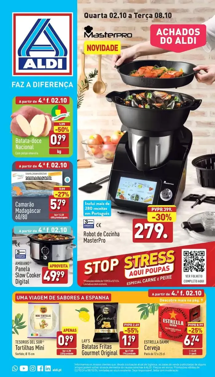 Folheto Folheto Aldi de 2 de outubro até 8 de outubro 2024 - Pagina 1