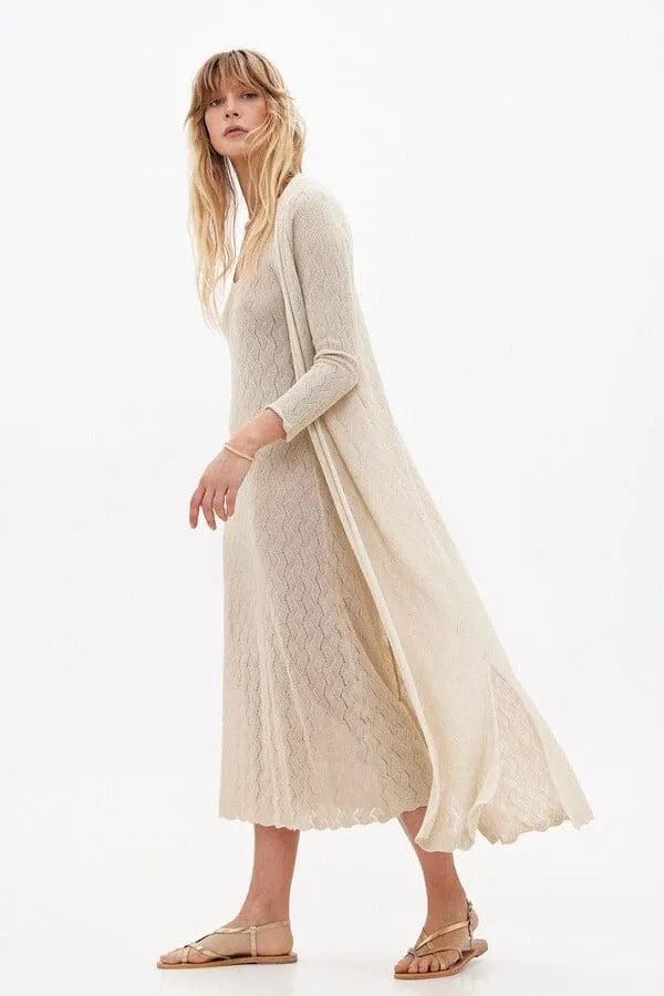 Sue. Cardigan de punto estructura