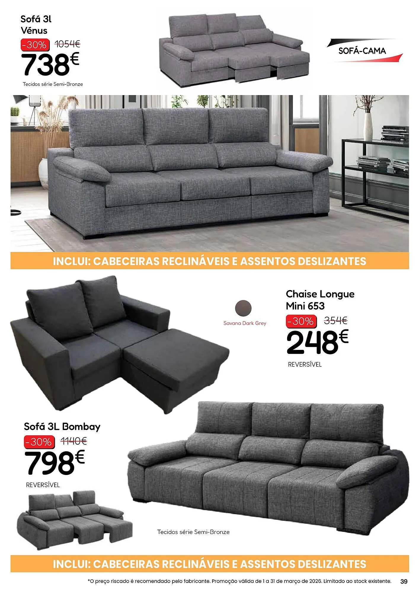 Folheto Folheto Hiper Centro do Móvel de 5 de março até 31 de março 2026 - Pagina 39