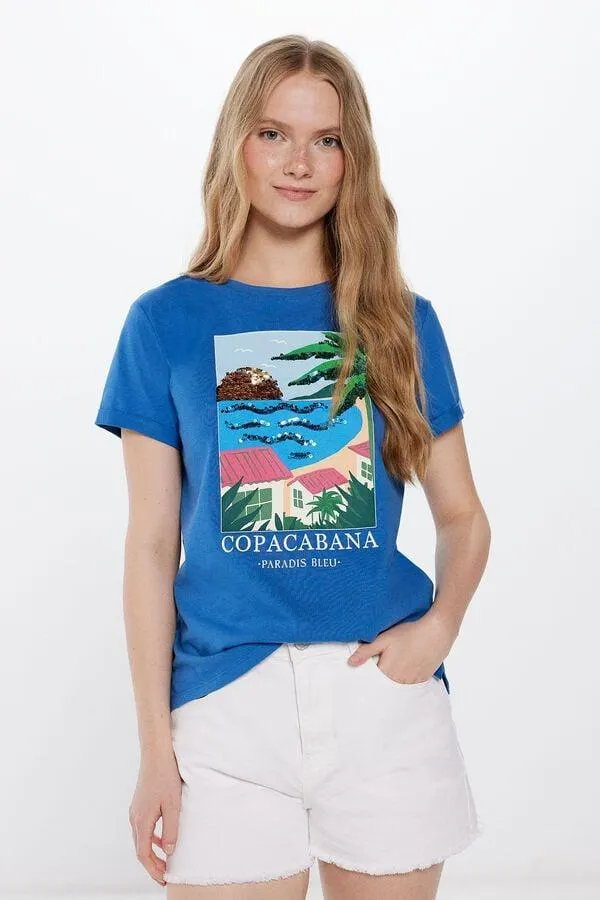 Camiseta Gráfica Paisaje