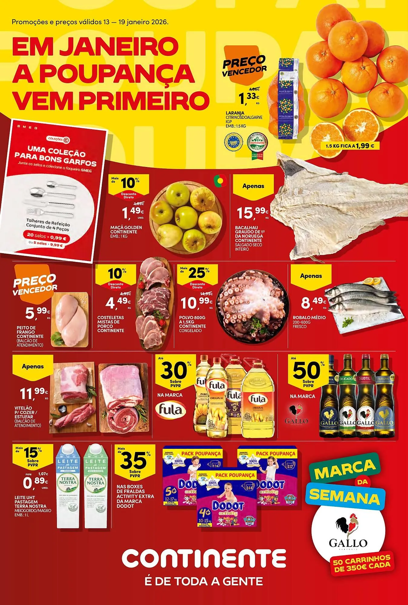 Folheto Folheto Continente Bom dia de 13 de janeiro até 19 de janeiro 2026 - Pagina 1