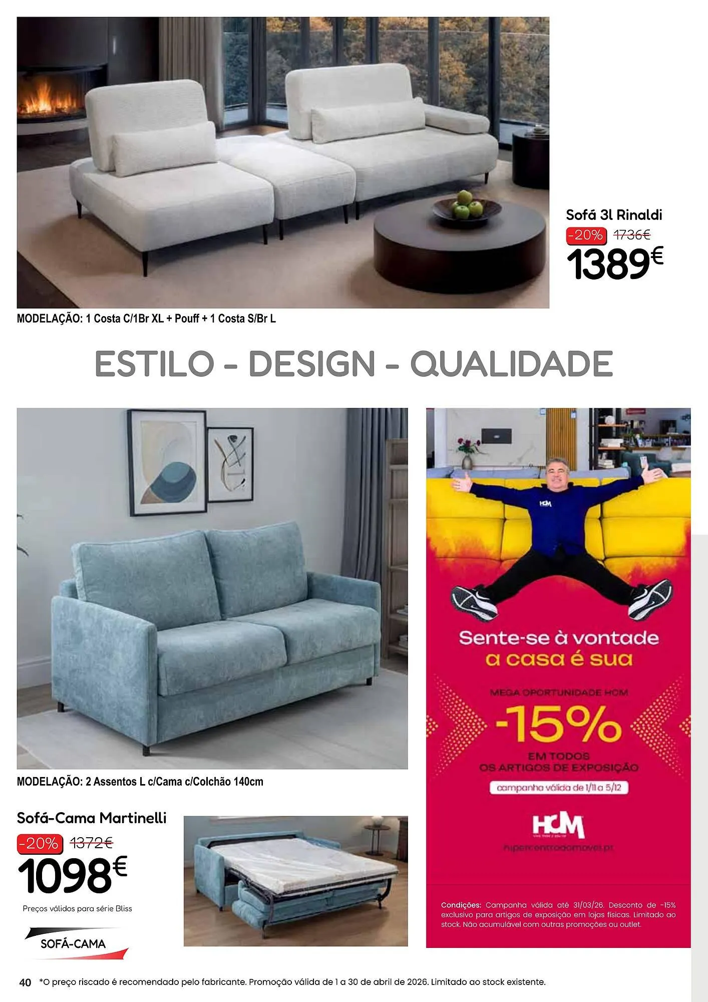 Folheto Folheto Hiper Centro do Móvel de 13 de abril até 30 de abril 2026 - Pagina 40