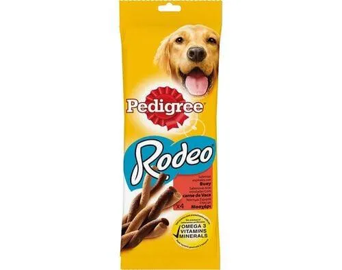 snacks para cão rodeo pedigree com vaca 70g