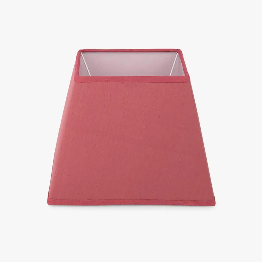 Abatjour quadrado seda vermelho