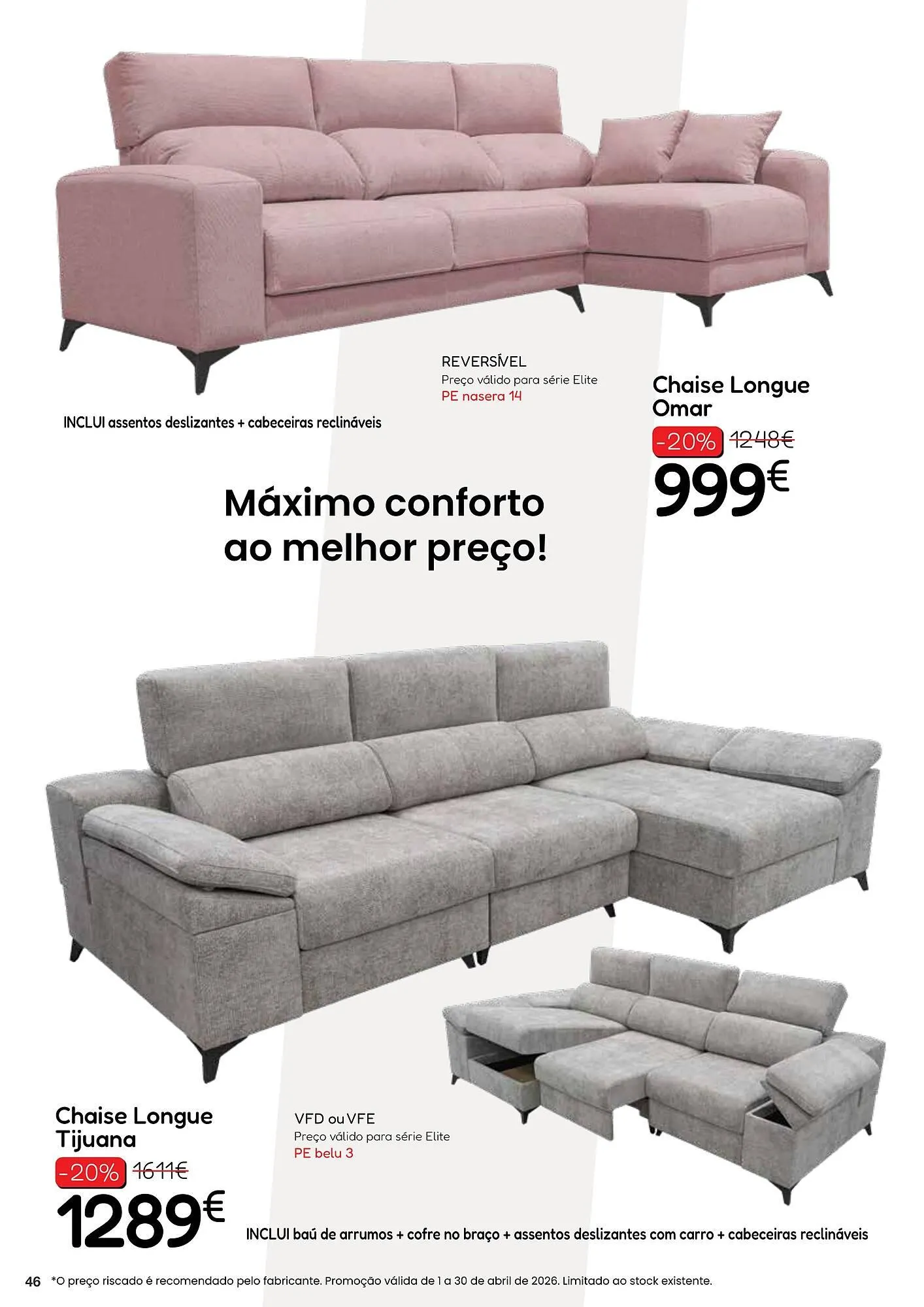 Folheto Folheto Hiper Centro do Móvel de 13 de abril até 30 de abril 2026 - Pagina 46