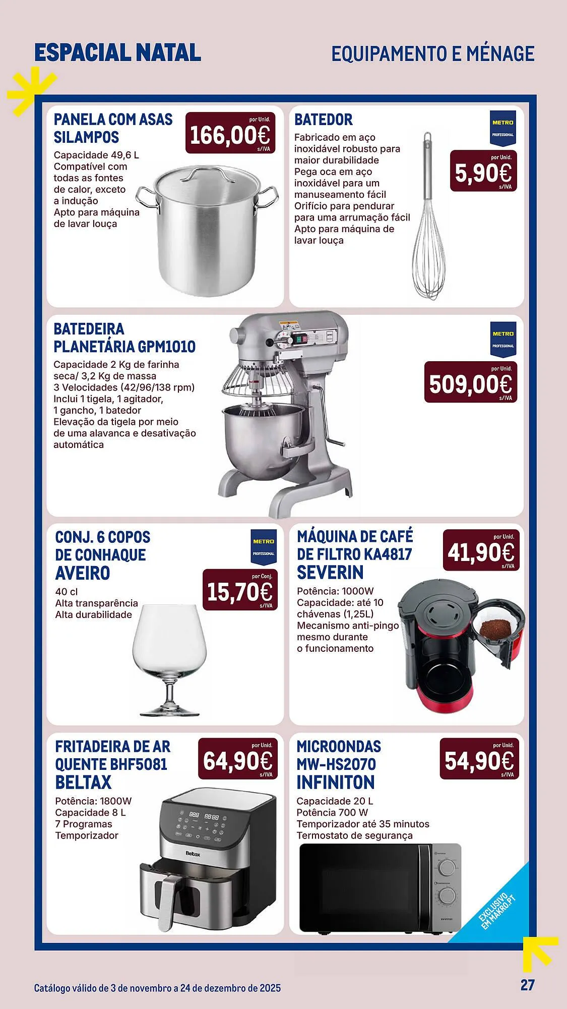 Folheto Catálogo Makro de 3 de novembro até 24 de dezembro 2025 - Pagina 27