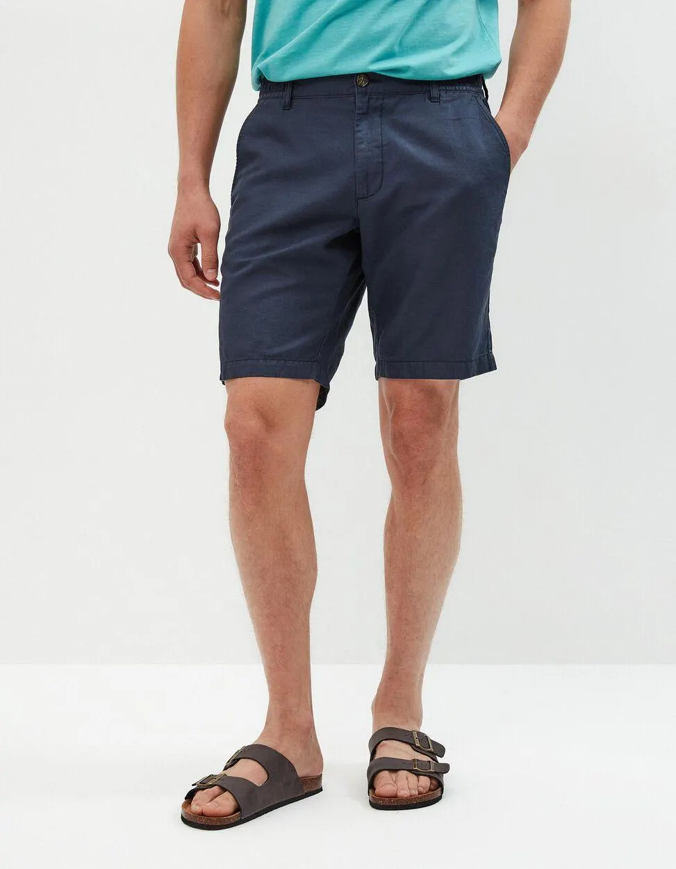 Calções Mistura de Cânhamo, Homem, Azul Escuro