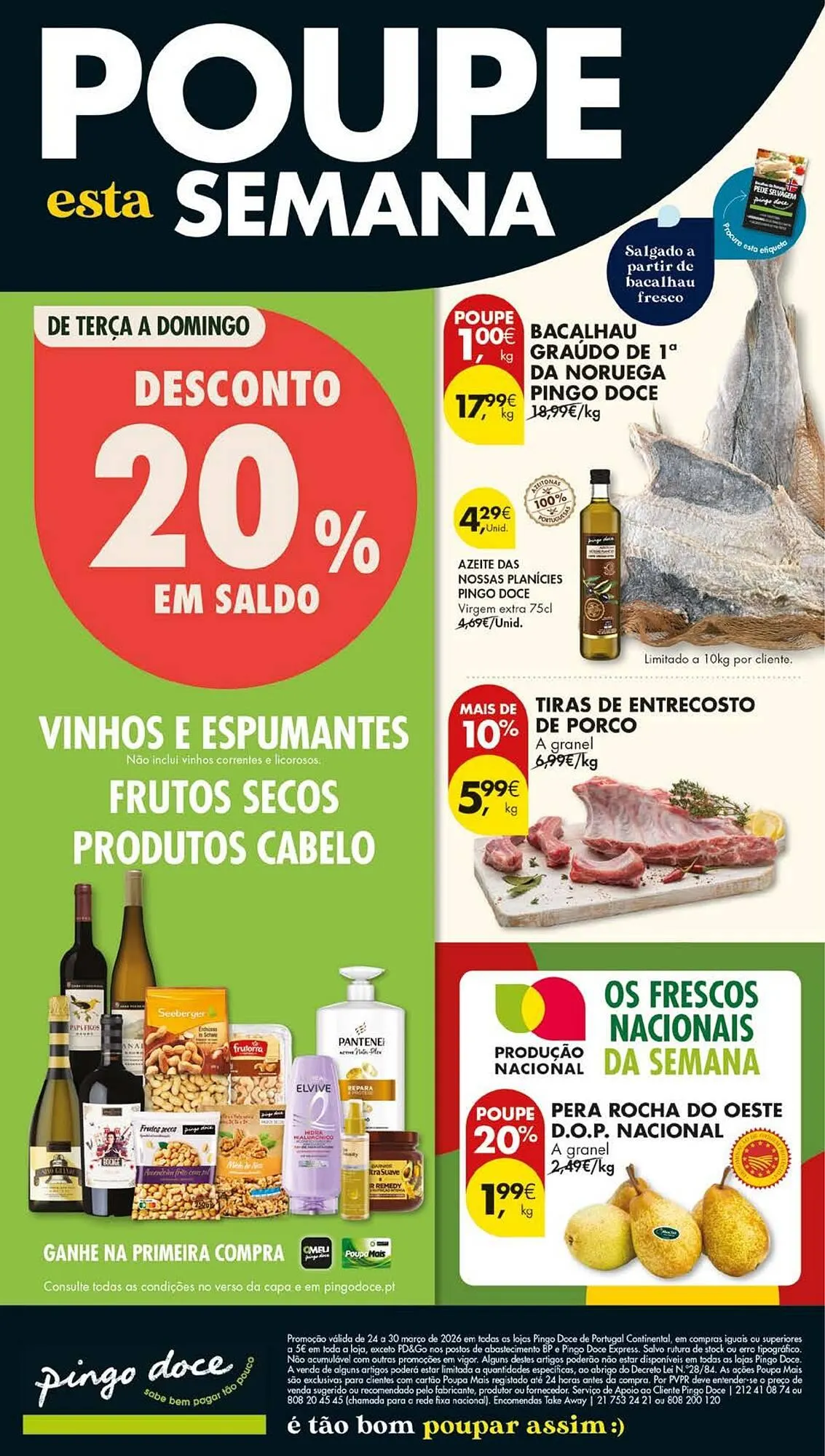 Folheto Folheto Pingo Doce de 24 de março até 30 de março 2026 - Pagina 1