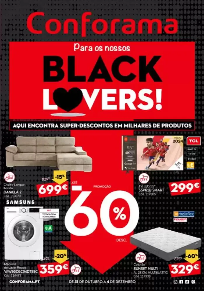 Folheto Até -60% de 31 de outubro até 4 de dezembro 2024 - Pagina 1