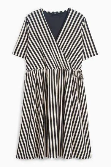 Wrap dress - striped