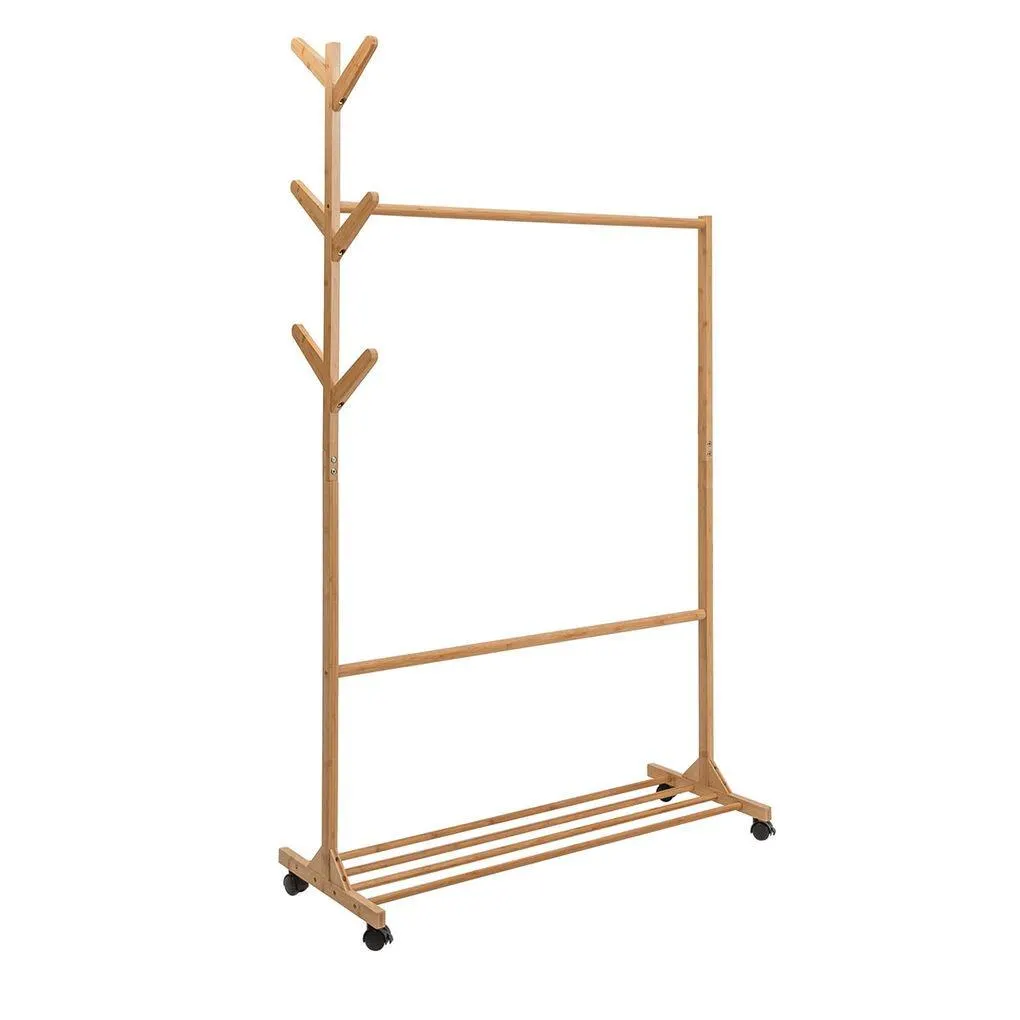 Cavalete em bambu com cabide 182cm