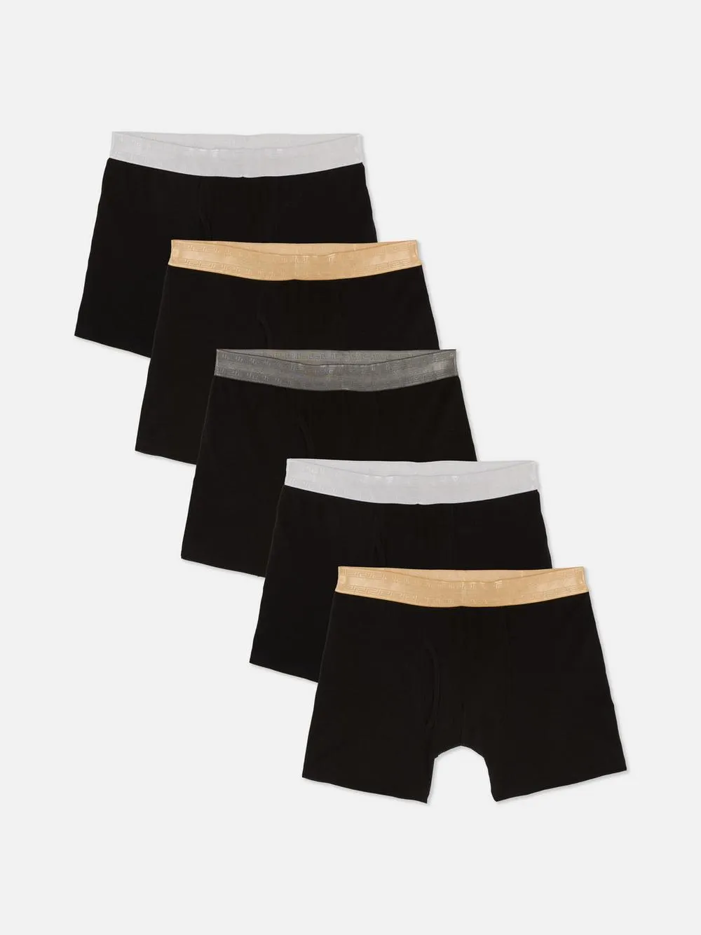 Pack 5 boxers cintura metalizada